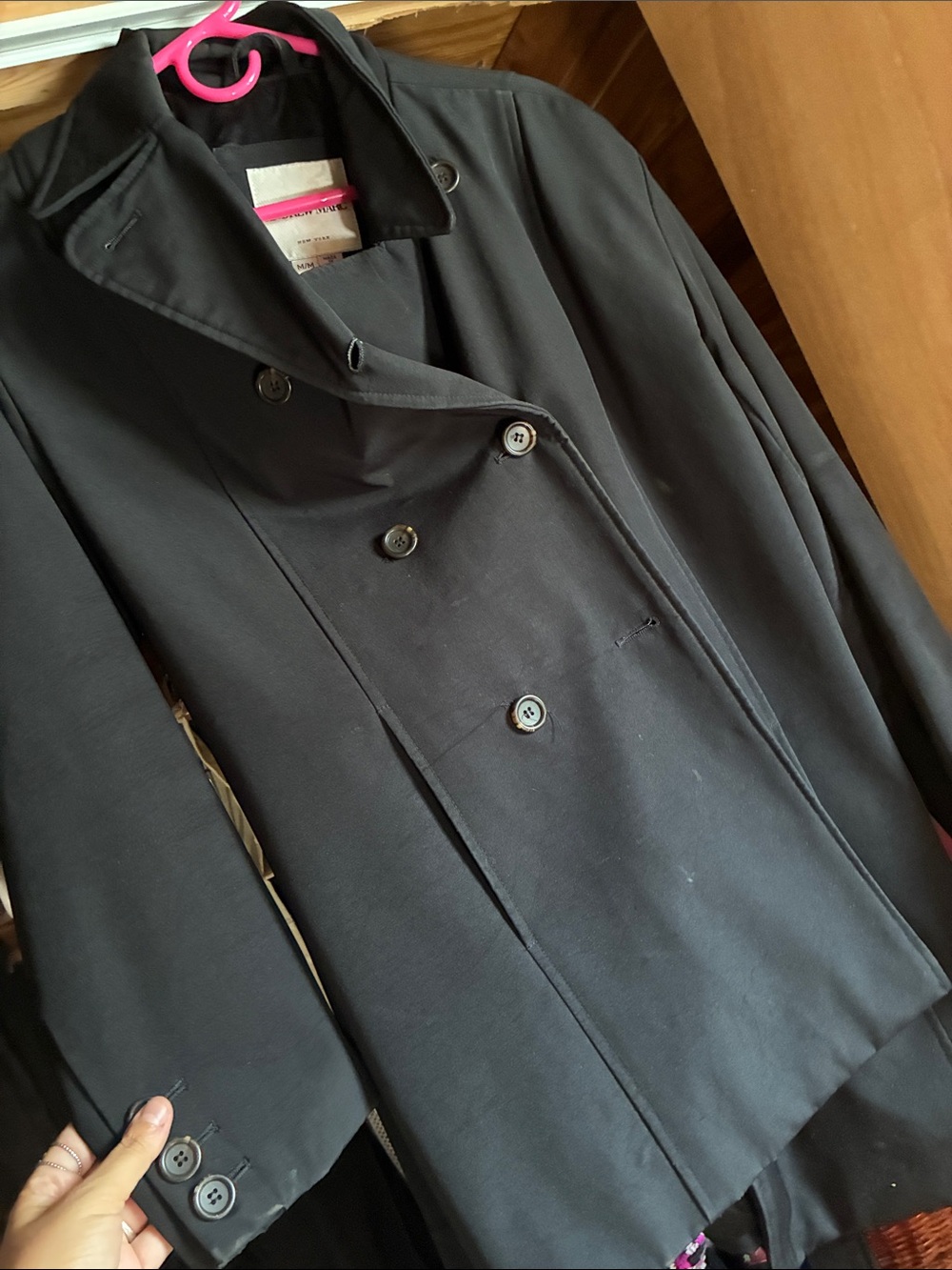 Vintage Andrew Marc water repellent rain peacoat some signs of wear size M.